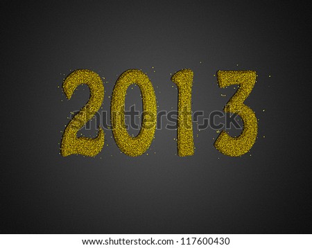 Gold glitter new year 2013 business background