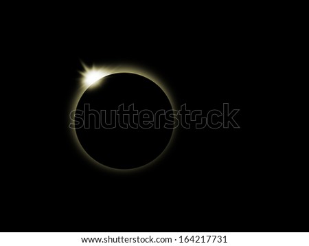 Total eclipse with diamond ring effect