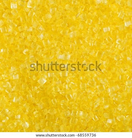 Close up of yellow crystals - square crop