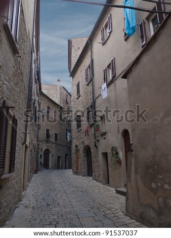 Typical Italian Medieval street - Volterra