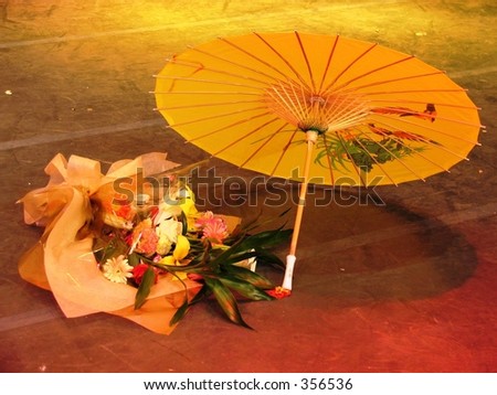 Chinese umbrella, Chinese flowers