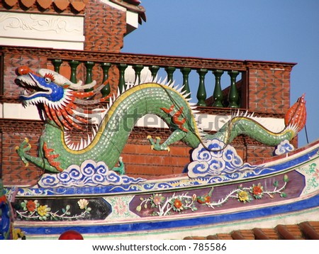 Chinese Dragon as temple\'s decoration in Quanzhou, China
