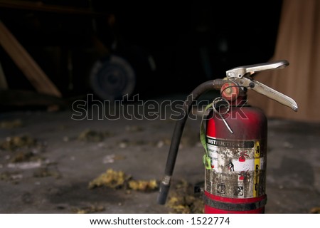 a used fire extinguisher