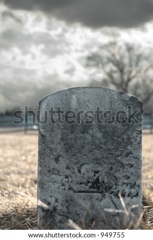 blank gravestone pose