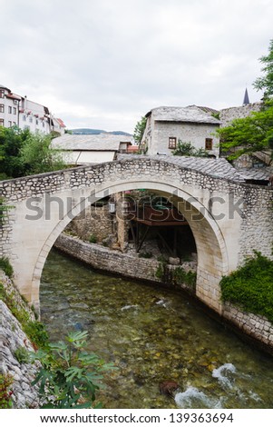 A smaller bridge in Mostar\'s old town
