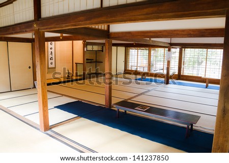 KYOTO,JAPAN-JAN 12: inside a typical house in the Gion district on January 14, 2013 in Kyoto, Japan. Gion is a district of Kyoto, Japan and is world famous for its old existence of the geisha.