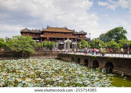 HUE, VIETNAM - SEPTEMBER 02: Palace at Citadel of Hue in Vietnam on Sep 02, 2011.