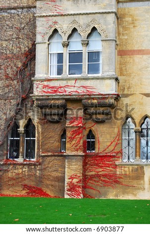 Detail on the facade on Christ Church, Oxford