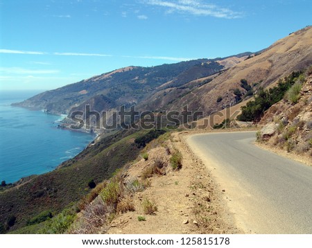 The Pacific Coast Highway in Big Sur, Northern California, also known as PCH