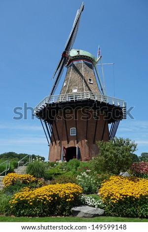 Beautiful authentic working windmill, in Holland, Michigan, USA