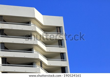 Condo in South Florida with stacked hurricane shutters for protection