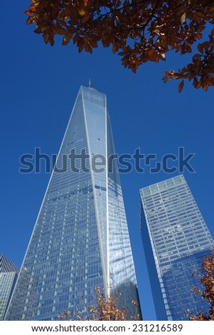 NEW YORK - NOVEMBER 3:  One World Trade Center in New York City officially opened for business on November 3, 2014.  At 1,776 feet tall, it is the tallest building in the Western Hemisphere.