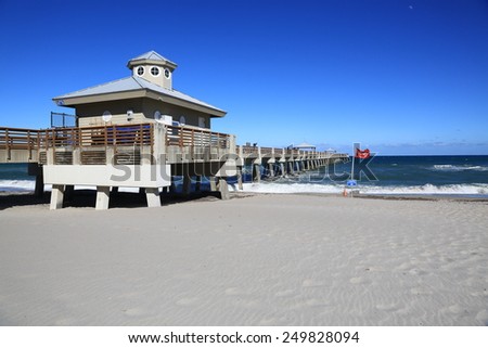 The Juno Beach fishing pier in South Florida near West Palm Beach
