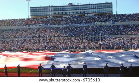 Football Field Sized American Flag at the Air Force Academy in Colorado Springs, CO