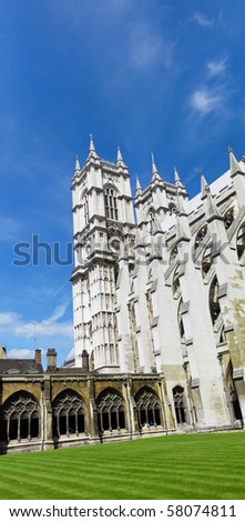 Architecturally beautiful Westminster Abbey in central London