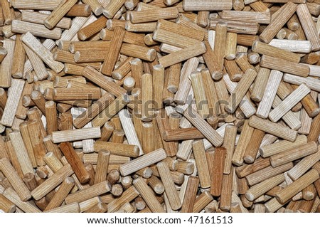 Great number of dowels, it is possible to use as background