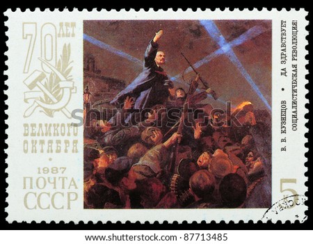 USSR - CIRCA 1987: A stamp printed in USSR shows the 