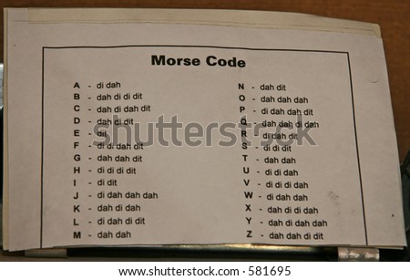 Antique Morse Code Cheat Sheet