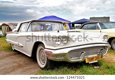 MOSCOW, RUSSIA - JULY 6: American muscle car Ford Thunderbird exhibited at the annual International Motor show Autoexotica on July 6, 2012 in Moscow, Russia.