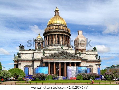 Saint Isaac\'s Cathedral in Saint Petersburg, Russia