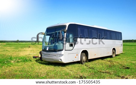 PERVUSHINO, RUSSIA - JULY 2, 2011: Marcopolo Andare 1000 onterurban coach parked at the field.