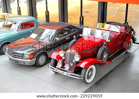 BERLIN, GERMANY - AUGUST 12, 2014: American classic vehicle Chrysler Imperial in the museum of vintage cars Classic Remise.