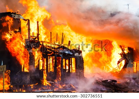 Burning house