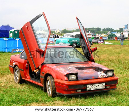 stock photo MOSCOW RUSSIA JULY 10 Japanese tuned vehicle Honda Prelude 