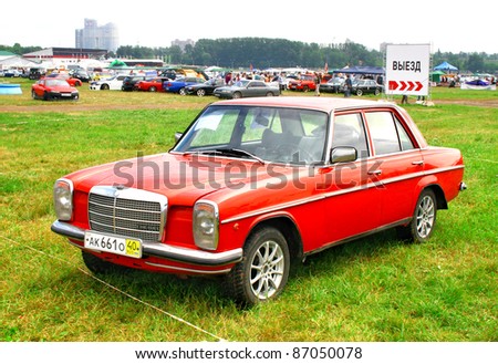 stock photo MOSCOW RUSSIA JULY 10 German vehicle Mercedes W108 S