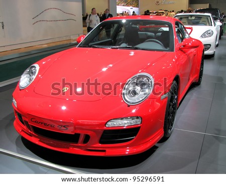 MOSCOW, RUSSIA - SEPTEMBER 1: Porsche Carrera 4S presented at the Moscow International Autosalon on September 1, 2010 in Moscow, Russia.