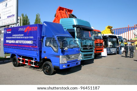 UFA, RUSSIA - MAY 15: Chinese truck BAW Fenix exhibited at the annual Motor show \