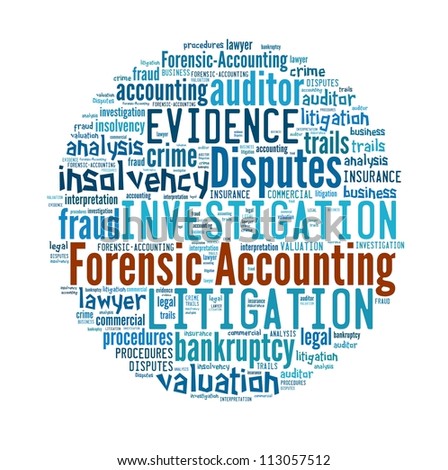 Forensic Accounting in word collage