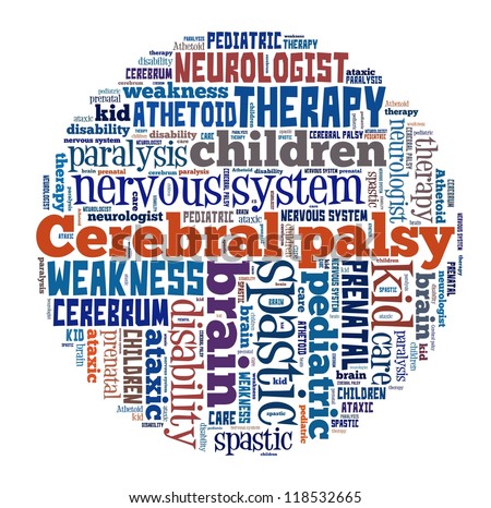 Cerebral palsy in word collage