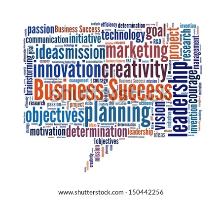 Business Success in word collage