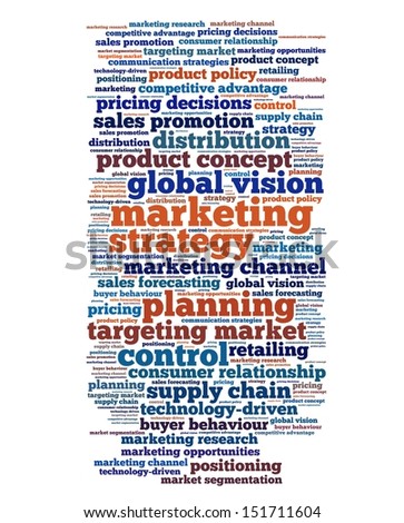 Marketing Strategy in word collage