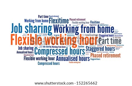 Flexible Working In Word Collage