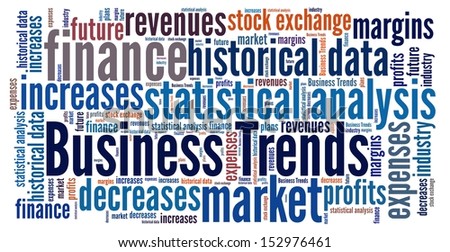 Business trend in word collage