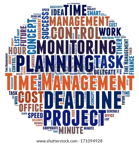 Time Management in word collage