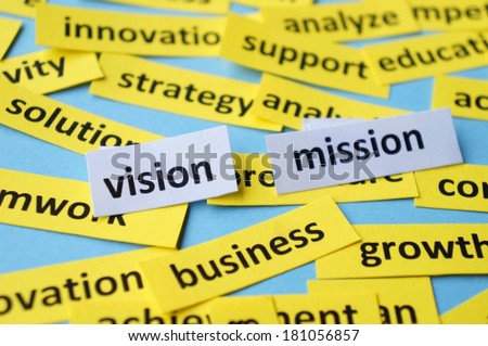 Vision and Mission in paper cuts