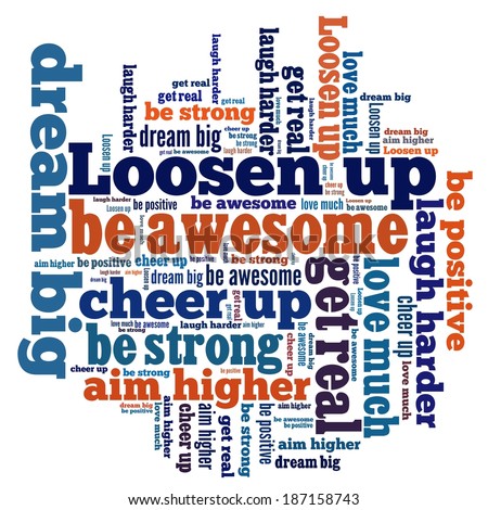 Positive attitude in word collage