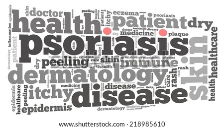 Psoriasis in word collage