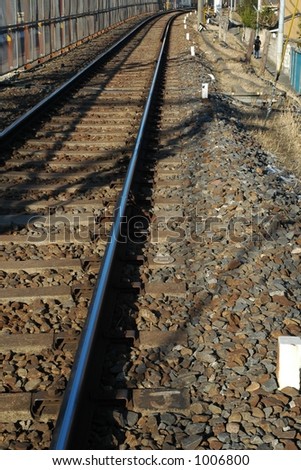 Rail tracks in Japan
