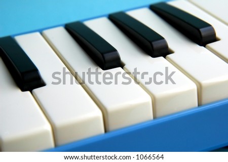 Blue piano keys