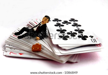 Business man loses in gambling game