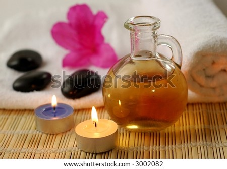 Warm massage oil and accessories