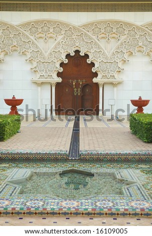moroccan garden design on Moroccan Architecture Inner Garden Stock Photo 16109005   Shutterstock