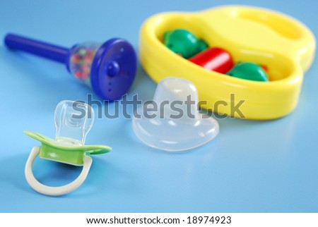 Pacifier and baby toys
