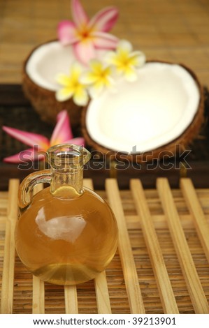 Massage oil and coconut