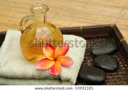Massage oil in the spa