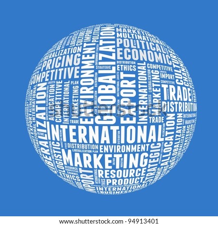 International Marketing Concept in Word Collage